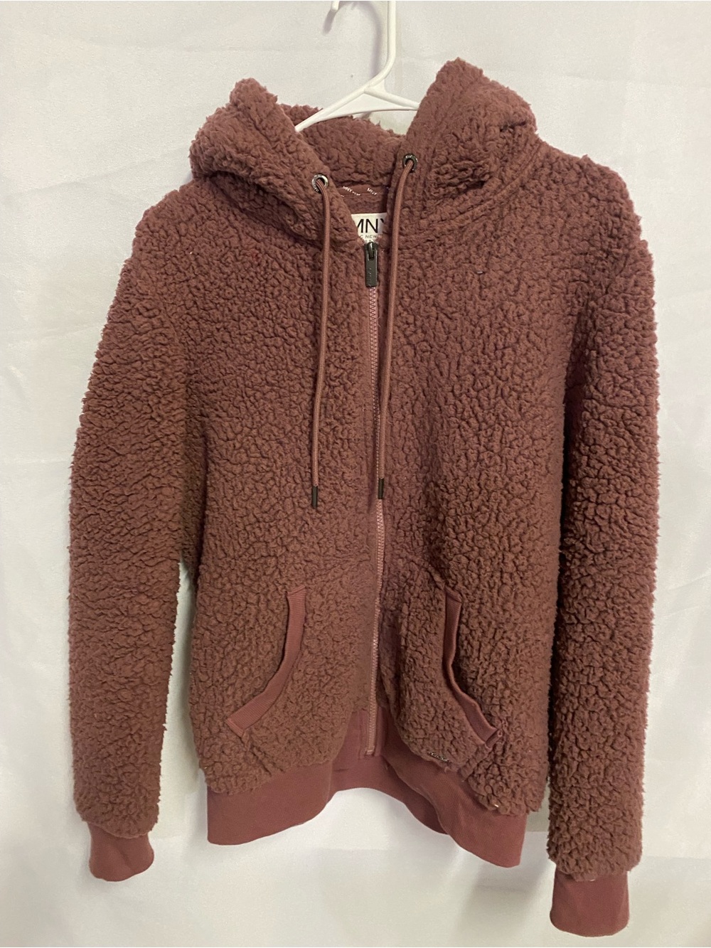 Woman’s MNY Marc New York Performance Hoodie Sherpa Jacket - Burgundy